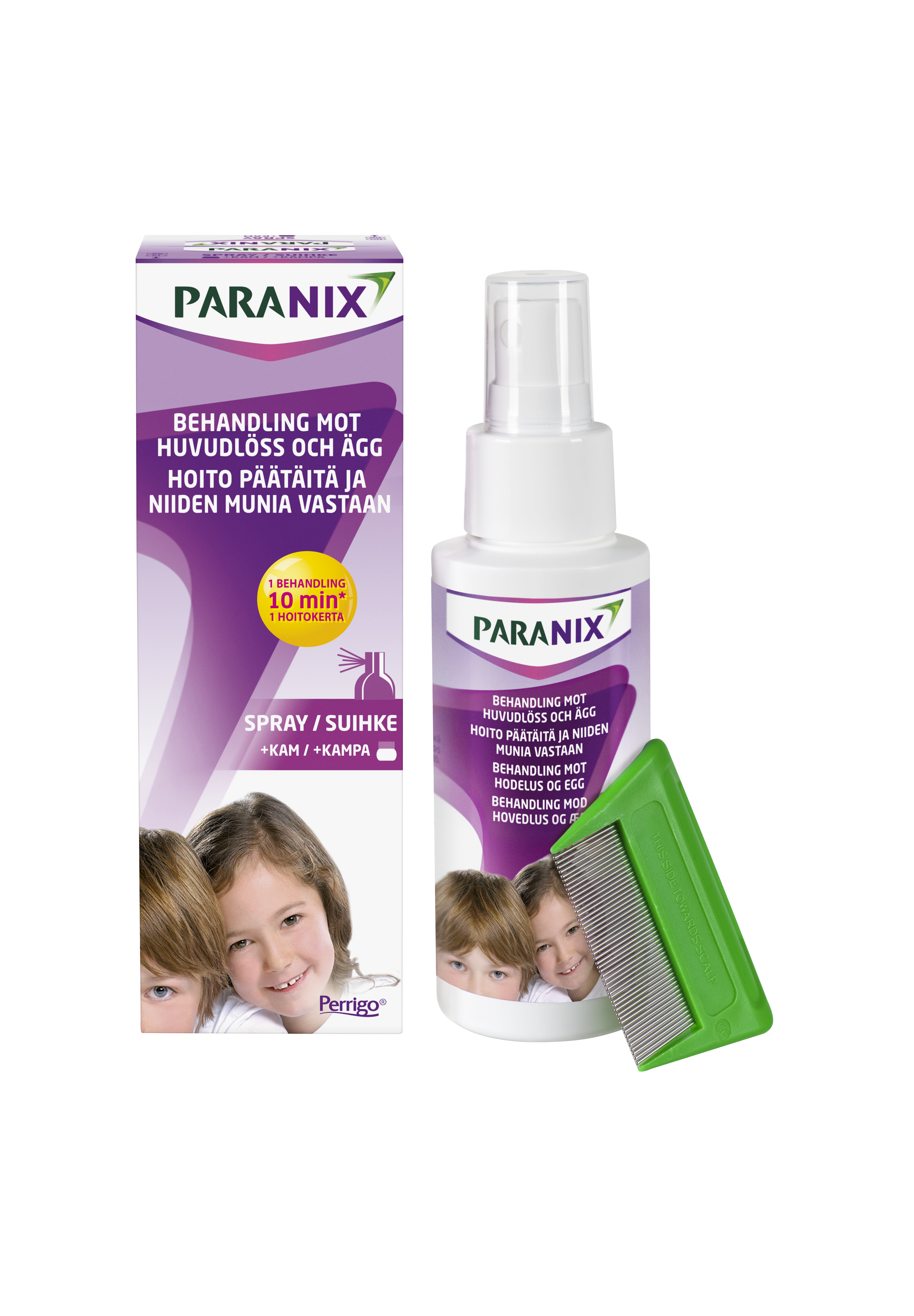 Spraybehandling mot huvudlöss - Paranix